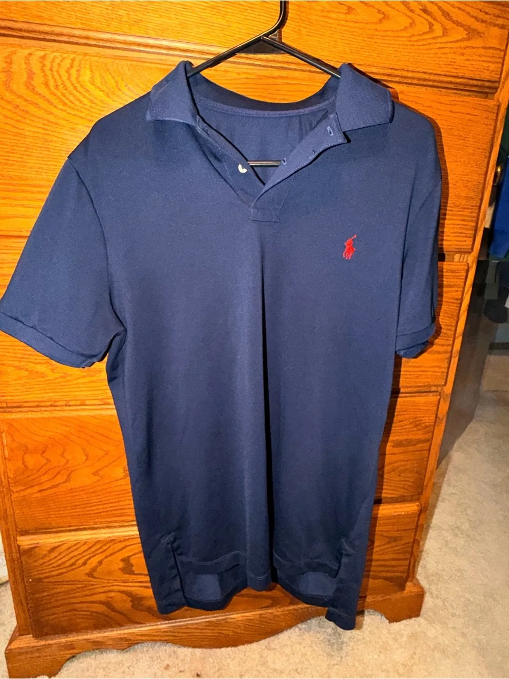 Polo by Ralph Lauren Navy Polo with Red Pony Embroidery